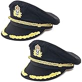 Ibeauti Unisex Adult Adjustable Captain Costume Admiral Hat Cosplay Sailor Cap