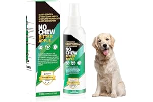 LFJUNW Bitter Apple Spray for Dogs to Stop Chewing, 175ML No Chew Spray for Dogs, Natural Dog Deterrent Spray for Pet Behavior Training, Indoor & Outdoor Safe, Alcohol Free/Non-Toxic/No Sting & No Smell