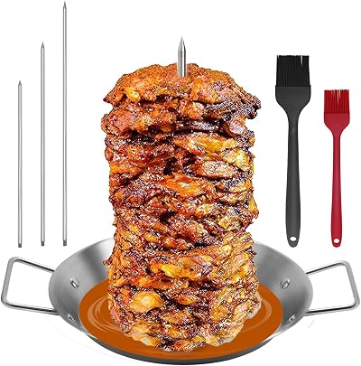 Eidoct Vertical Meat Skewer Stainless Steel Grill Rack with 3 Sizes 8/10/12