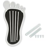 Mr. Gasket 9645 Foot Print Gas Pedal Pad - Aluminum - Chrome &amp; Painted Black Trim