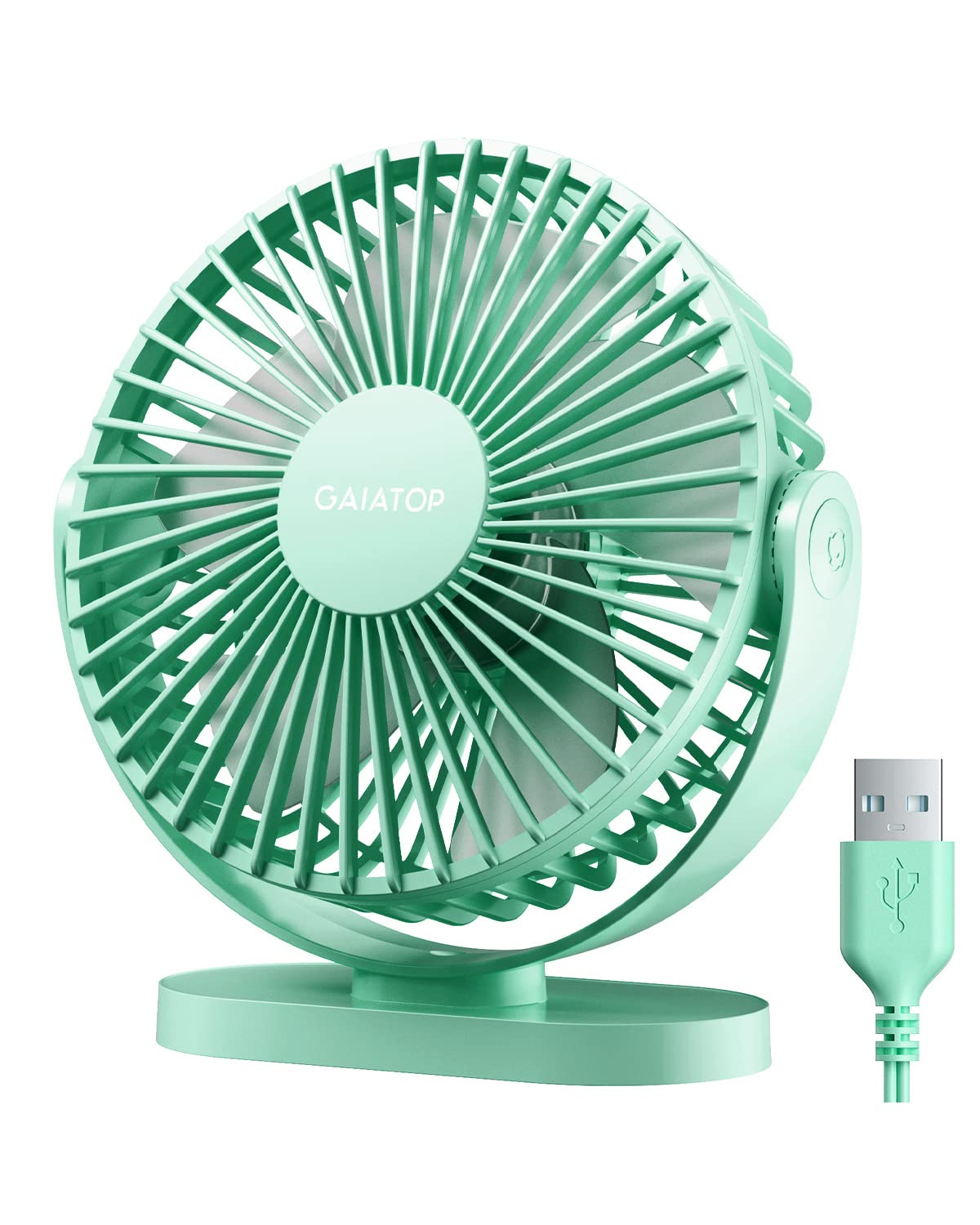 Photo 1 of Gaiatop USB Desk Fan, 5.5 Inch Small Quiet Powerful 3 Speeds 90° Rotate, Personal Mini Portable Desktop Table Fans, Cooling for Home Office Car Travel Indoor Outdoor Pink