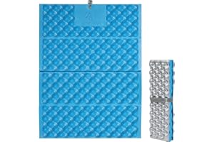 REDCAMP Ultralight Foam Backpacking Sit Pad, Foldable Waterproof Z Hiking Sitting Pad Insulated Stadium Seat Cushion with Str