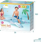 Intex Lil Dolphin Children's Inflatable Ride On Pool Accessory Lite Blue view 5