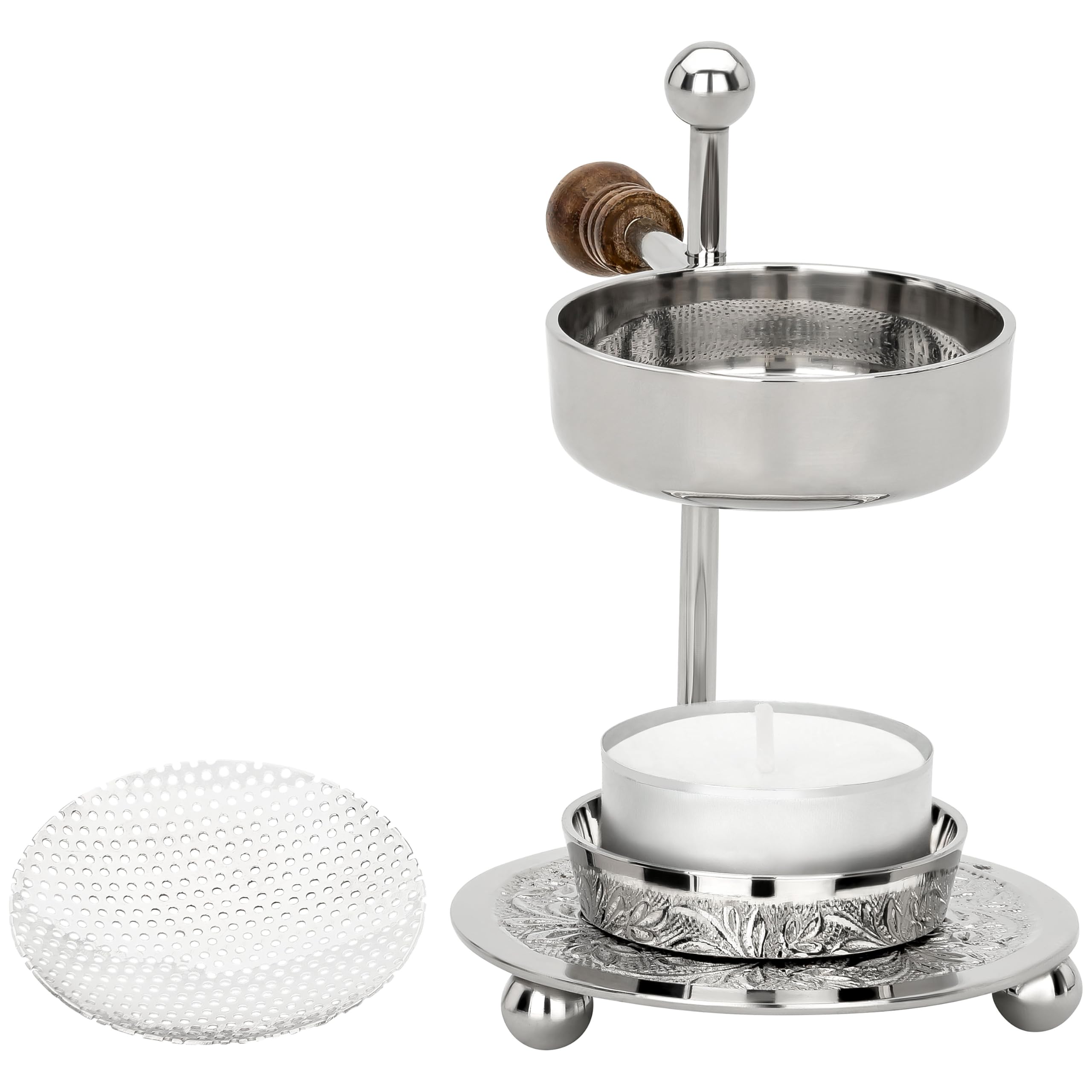 MaMeMi Incense Warmer, 11 cm, Nickel-plated, Religious Collection