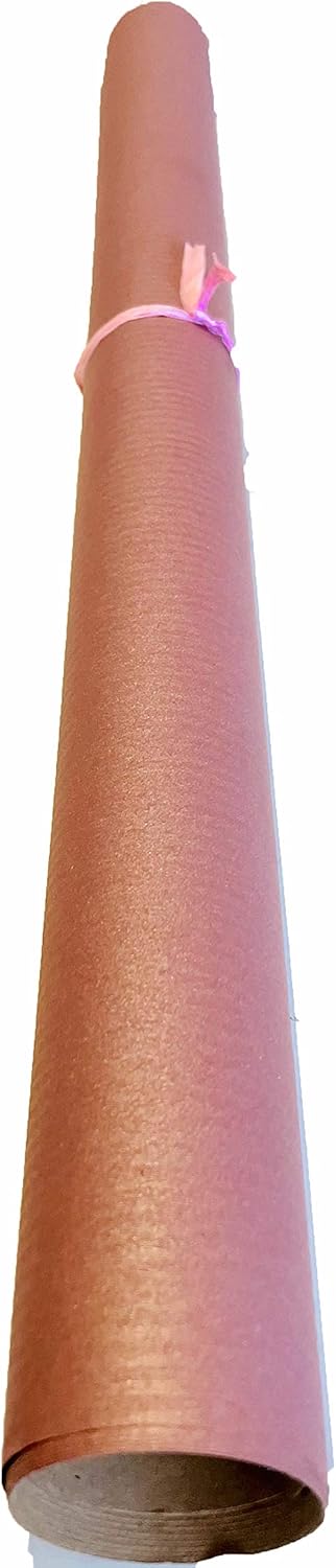 Kraft Wrapping Paper Roll 100% Recycled and Recyclable Gift Wrap (Rose Gold 3m), 1 roll (Pack of 1)