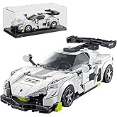 TYCOLE Sports Car Building Block Set with Display Case,Race Car Building Kits Construction Toy,Collectible Car Model,Birthday
