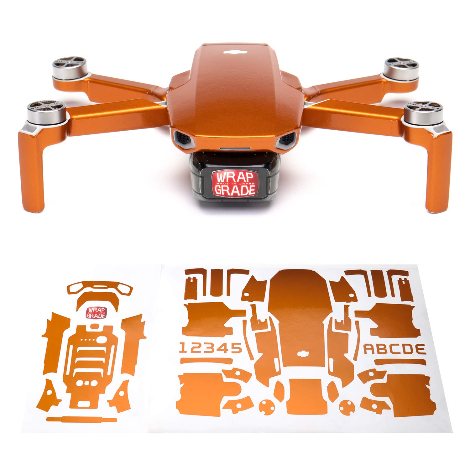 Wrapgrade Skin Sticker Set Compatible with DJI Mini 2 (BUTTERFLY COPPER)