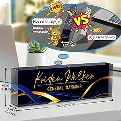 Custom Office Name Plate for Desk - Desk Name Plate