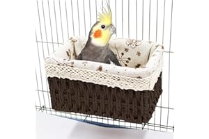 Jinkoozz Bird Nest, Parrot House, Bird Parrot Hammock, Bird Bed, Small Animals House, Birdcage Accessories, Suitable for Birds Parrots Parakeets Cockatiels Lovebird 7.1 × 4.7 × 3.9 Inches