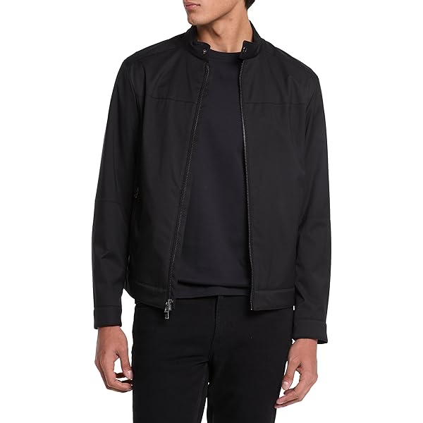 Amazon.com: Michael Kors Men's Basic Racer Jacket, Chocolate