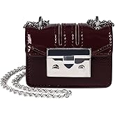 chushui Mini Chain Purse,Small Shiny Handbag for Women,Y2k Evening Party Clutch Bag