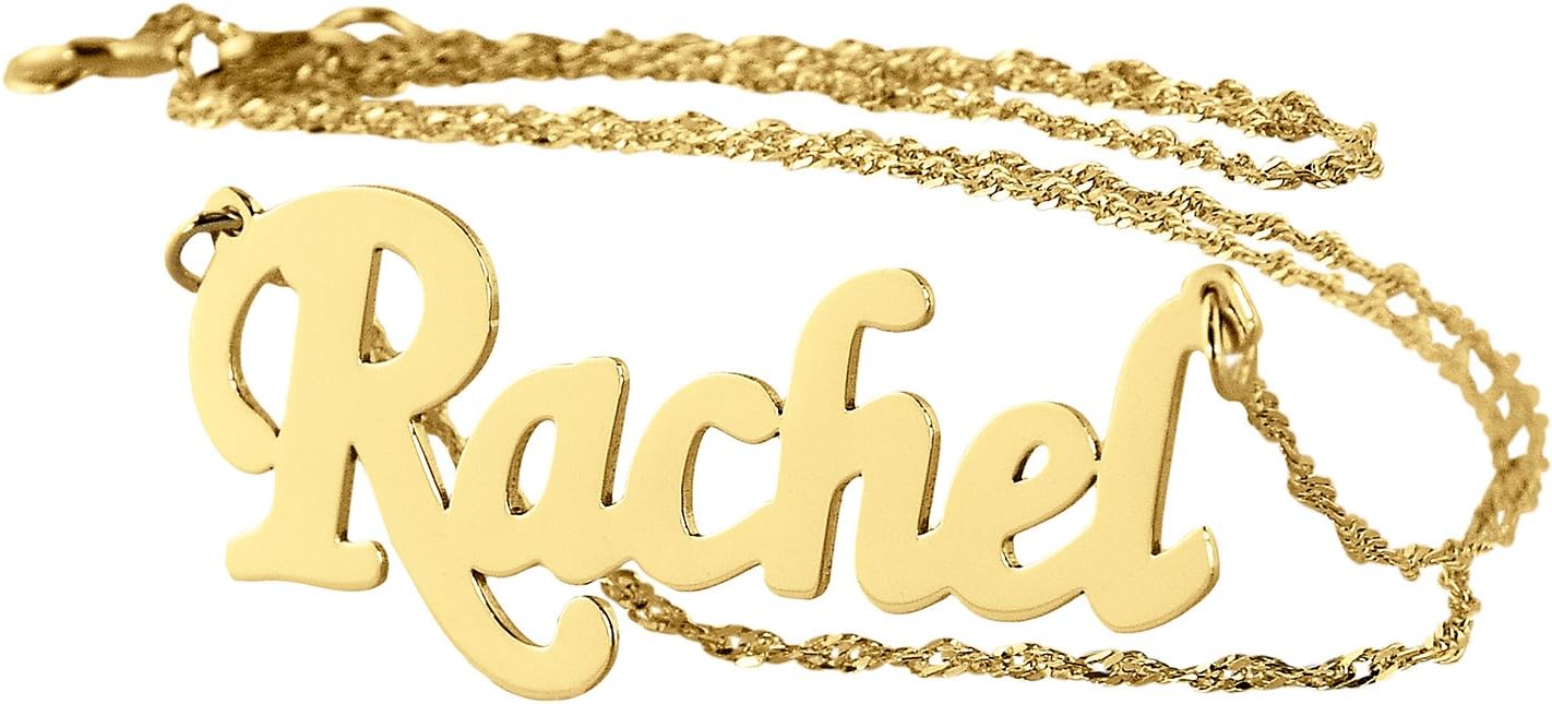 Soul Jewelry Personalized Name Necklace 14k Gold Dainty Pendant Charm