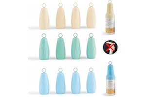 NELSHP Leak-proof Silicone Bottle Covers for Travel Size Toiletries,12 Pcs Elastic Sleeves for Leak-Proofing in Luggage-Travel Accessories for Shampoo, Lotion, Conditioner and Body Wash (12-version2)