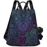 ALAZA Boho Mandala Ethnic Bohemian Backpack Purse for Women Anti Theft Fashion Back Pack Shoulder Bag