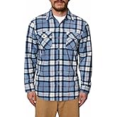 Freedom Foundry Mens Lightweight Plush Plaid Fleece Shirt