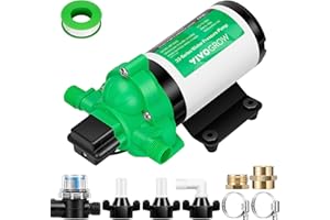 VIVOGROW Water Pressure Pump, 115VAC 4 GPM 45 PSI Diaphragm Water Pump/Strainer for Bathrooms, Kitchens, RVs, and Yachts (Fixable)