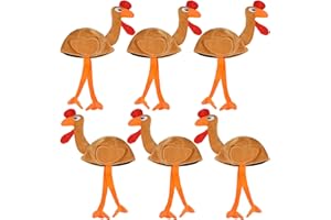 SATINIOR 6 Pcs Thanksgiving Turkey Hat, Plush Funny Chicken Cap, Thanksgiving Night Event Dress-up Party Supplies for Adult(Cute Style)