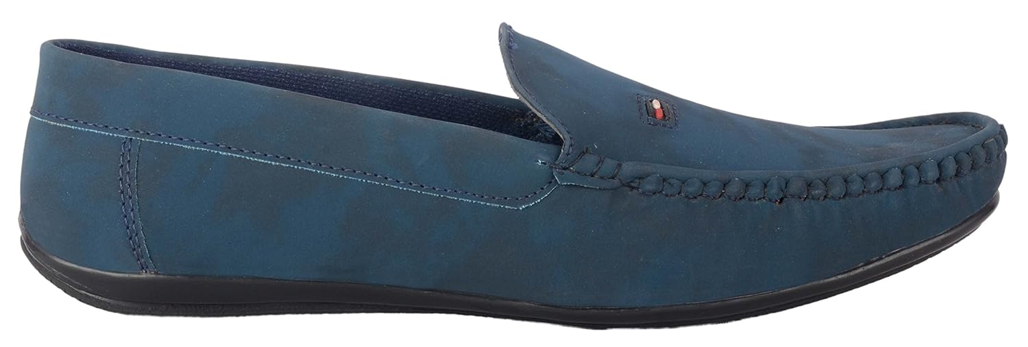 shoeniverse men's blue redefining comfort casual loafers