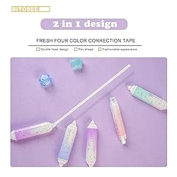 BITOSEE 2 in 1 White Out Correction Tape and Double