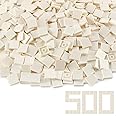White 2×2 Tile ×500 Parts and Pieces Flat MOC Bricks, Bulk Building Blocks for Smooth Surface Wall Floor, Toy Accessories Compatible with Major Brands
