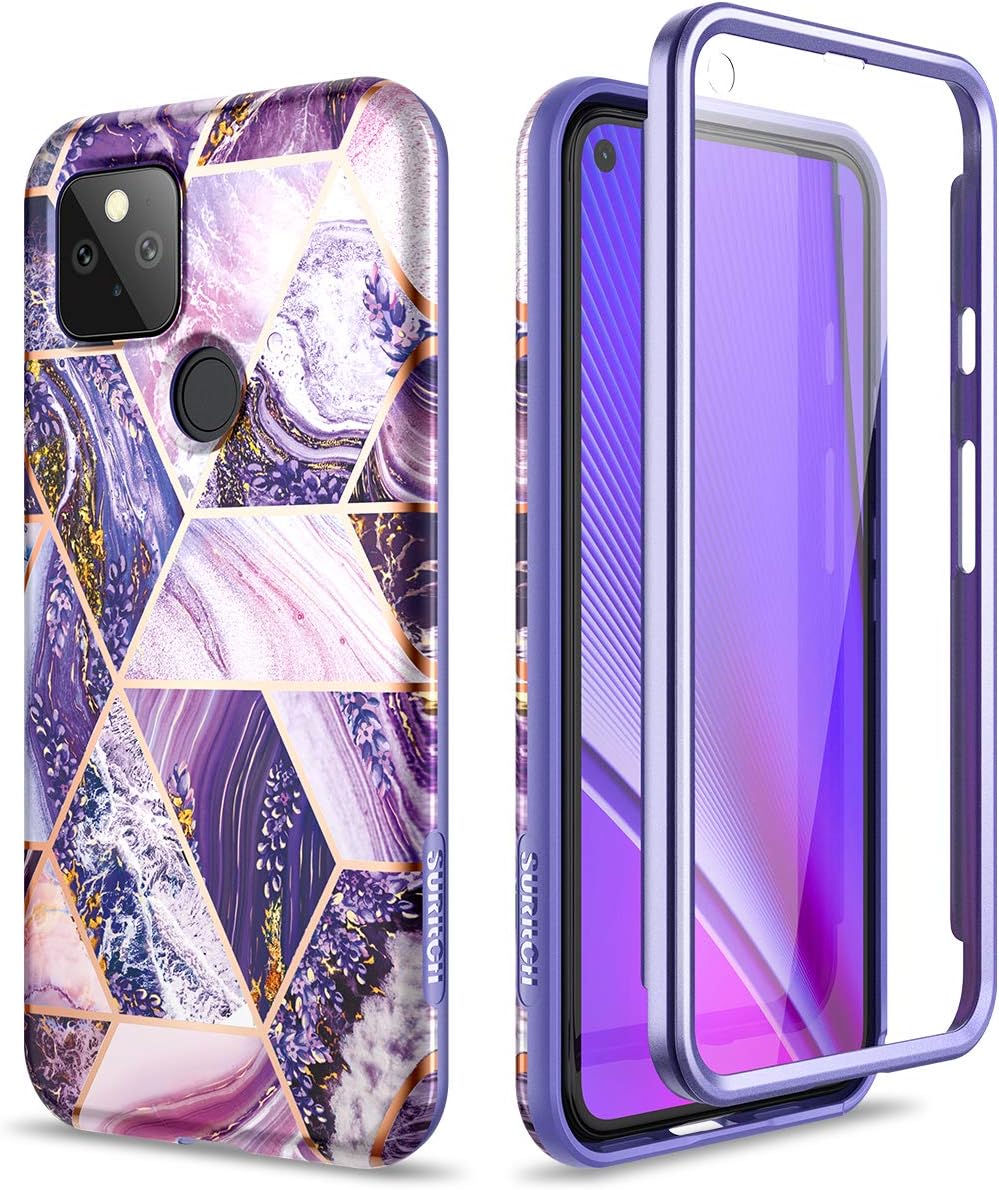 SURITCH for Google Pixel 5 Case, [Builtin Screen Protector