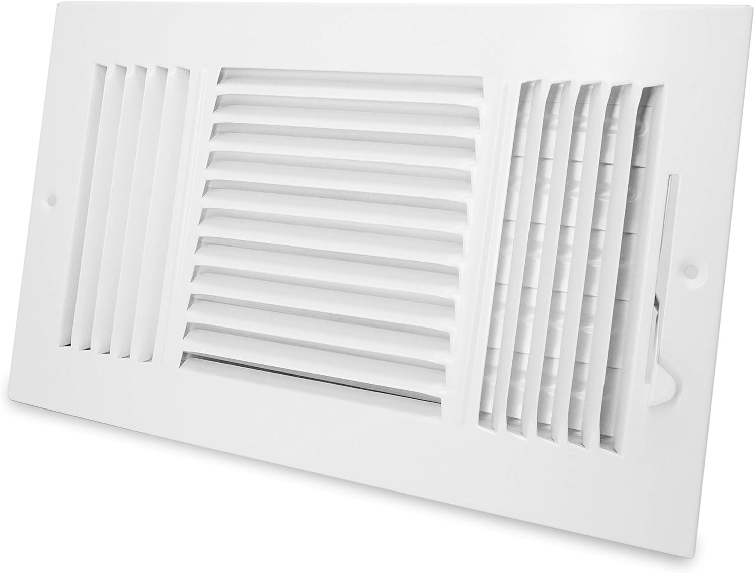 Registers, Grilles & Vents - FanGoFast 12x6 Inch(Duct Opening) Ceiling Register Ac Vent 3-Way ABS Sidewall Ceiling Air Vent w/Manual Adjuster for Home, Office, Bathroom