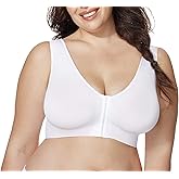 Hanes Women's Wireless Bra, Just My Size Pure Comfort Full-Figure Bras for Women, Front-Close Design (Plus Size, Too)