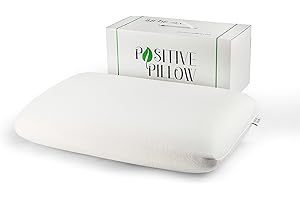 POSITIVE PILLOW Memory Foam Pillow, Cloud Pillow for Sleeping, Medium Level Tempurpedic Pillow, Washable Cover