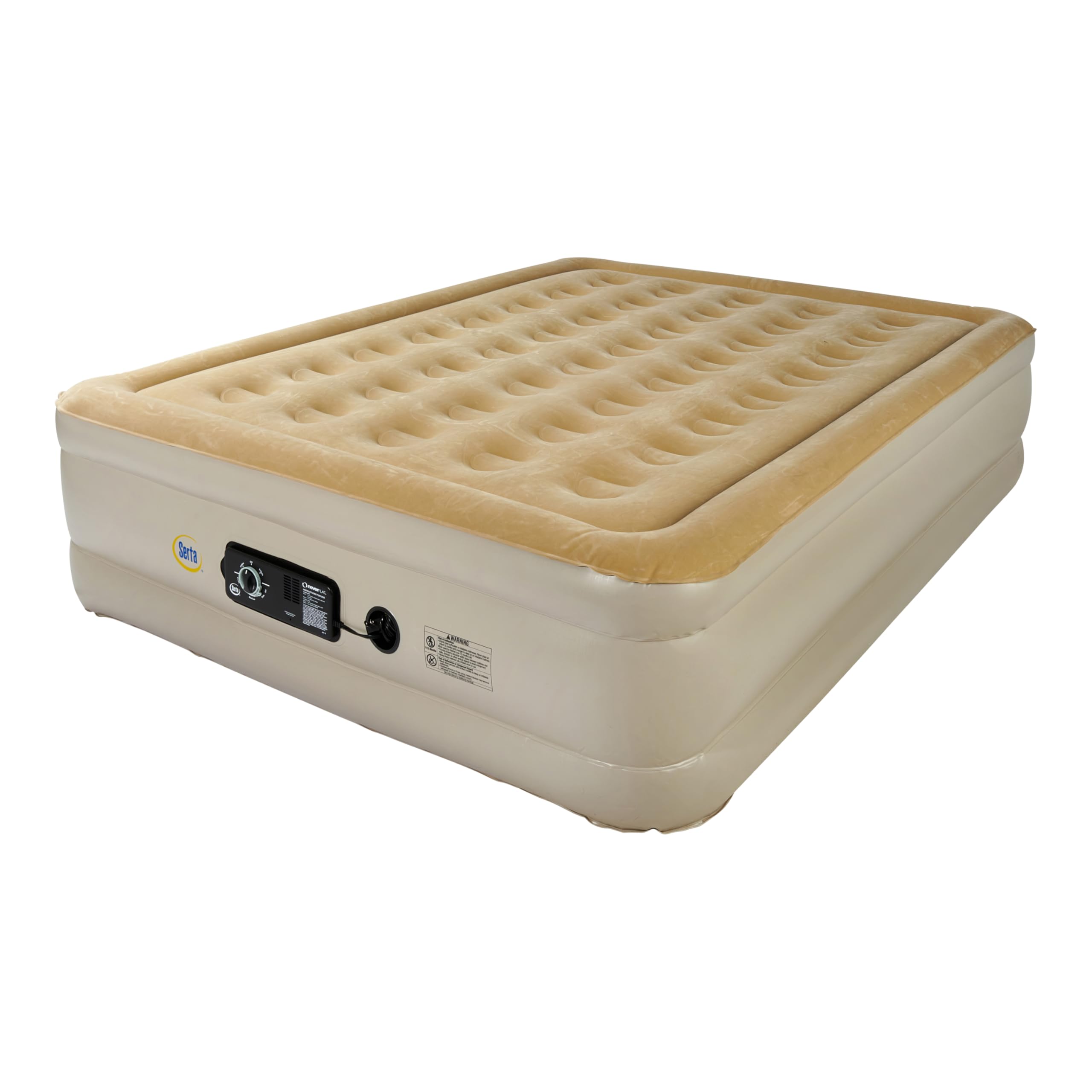 Photo 1 of Serta Raised Air Mattress with Never Flat Pump | Size: Queen 18" | Luxury Inflatable Mattress - Built in Air Pump to Ensure a Good Night’s Rest | Heavy Duty Blow Up Mattress with Self Inflating Pump