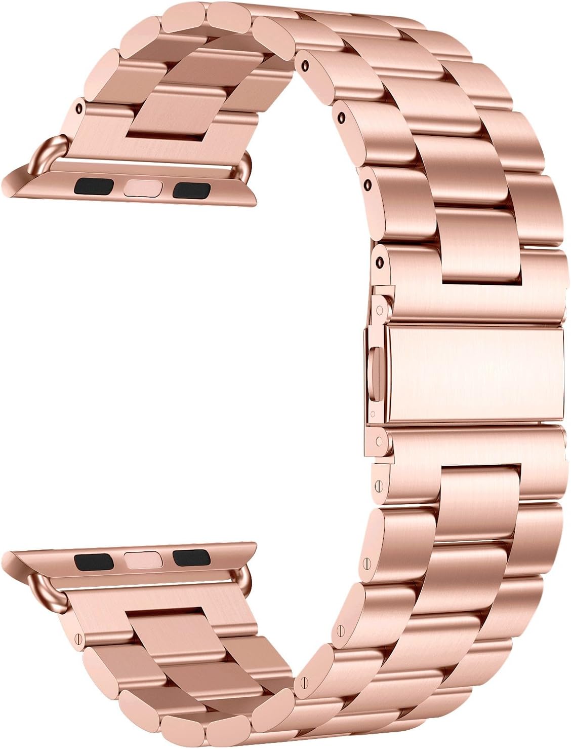 VONTER Band Compatible for Apple Watch 42mm 44mm - Stainless Steel Metal Clasp Buckle Wrist Strap Smart Watch Band, Replacement Band for iWatch Series 4 44mm Series 3 42mm Series 1/2, Sport, Edition