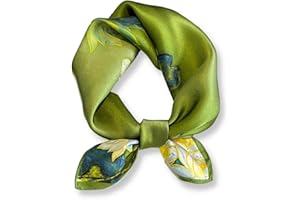 PoeticEHome Silk Neck Scarf for Women 21"x21" - 100% Mulberry Square Scarf, Soft & Lightweight with Elegant Gift Packaging