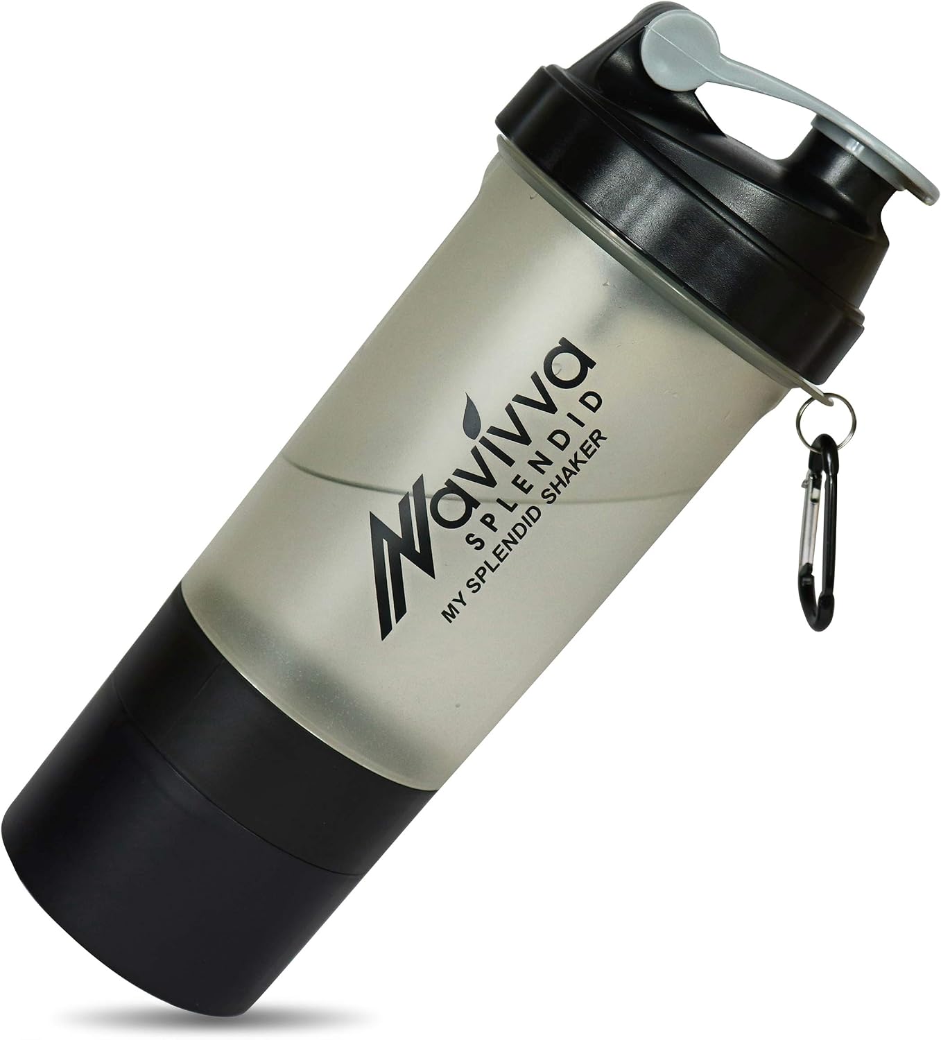 shaker bottle with storage compartment
