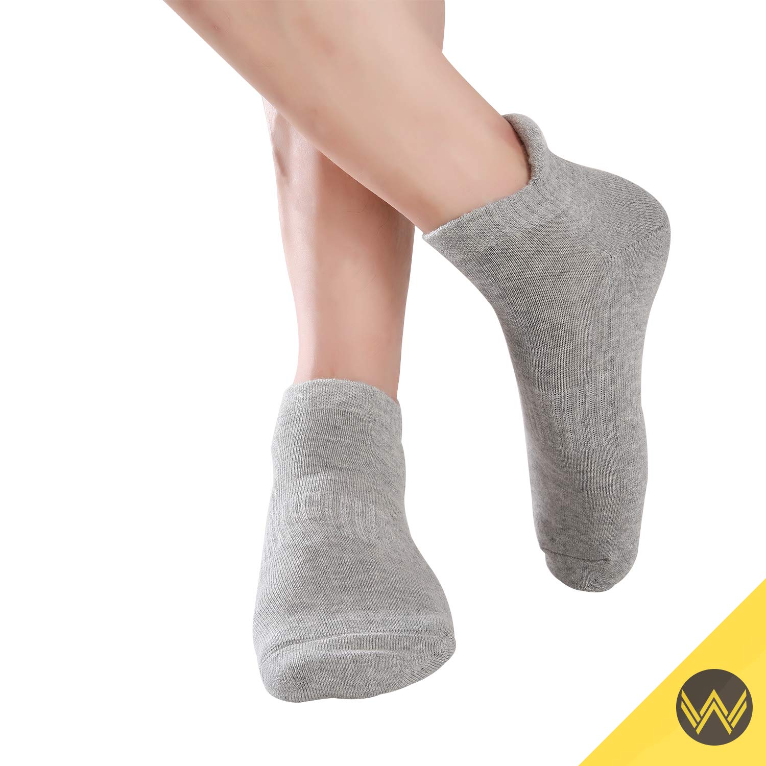 WANDER Mens Athletic Ankle Socks 6 Pairs Cushion Low Cut Running Socks