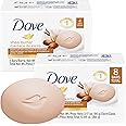 Dove Soap, Shea Butter & Vanilla Beauty Bar 2-Pack (8 Soap Bars) – 3-in-1 Moisturizing Face, Body & Hand Soap, 3.17 Oz Ea