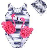 Baby Girl One Piece Swimsuit Swimwear Toddler Kid Flamingo Bikini Bathing Suit Sunsuit Rash Guard 1-5t