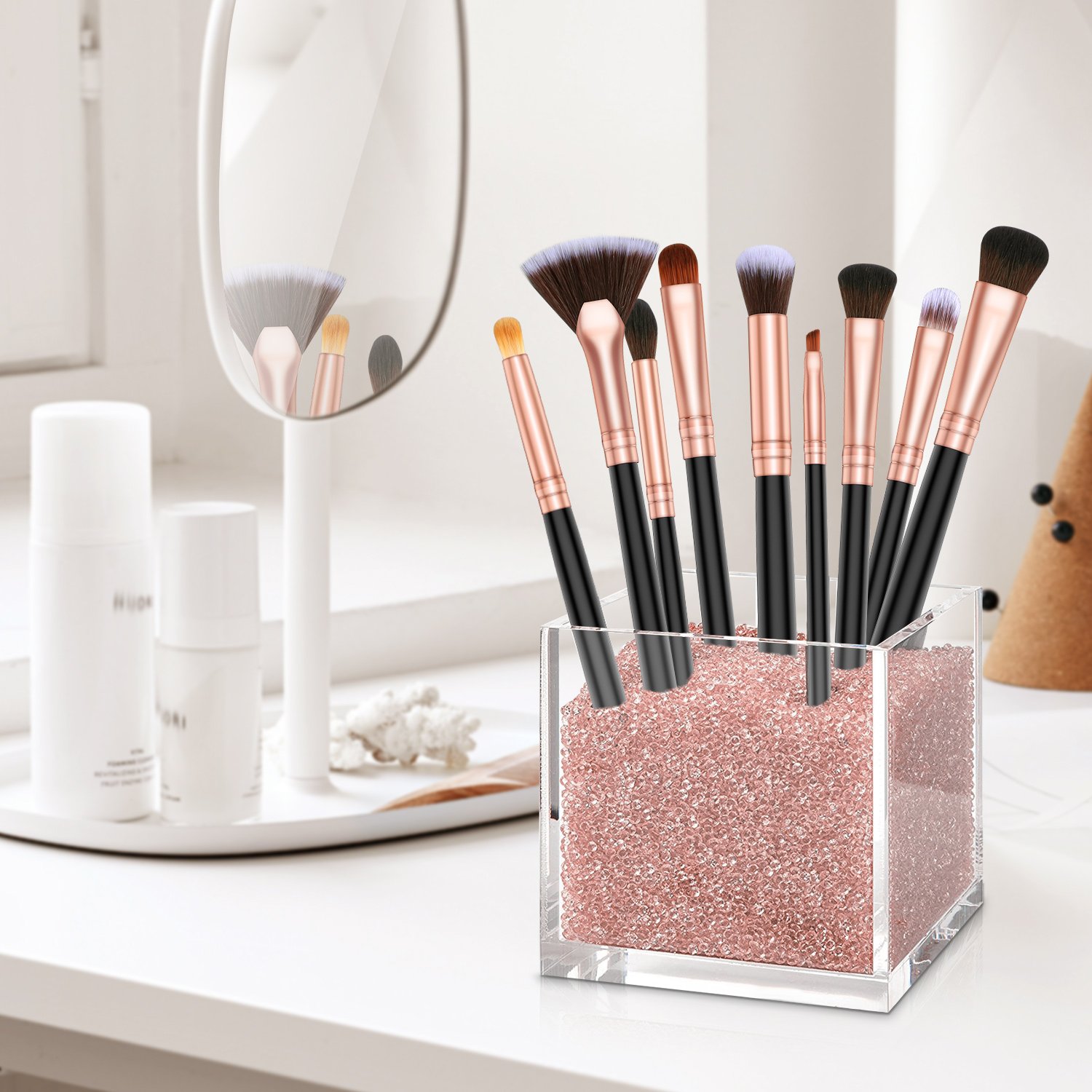 BESTOPE Eye Makeup Brushes, 16 Pcs Professional Eye Brush Set Eyeshadow, Eyebrow, Blending, Fan, Eyelash, Make Up Brushes with Premium Wooden Handles & Soft Synthetic Hairs: Beauty