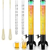 3-Piece Mimosa Drink Tower Dispenser With LED Lights - 3L/100oz Capacity With Ice Tube For Parties - View #9