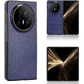 Elubugod Drop Protection Case Compatible with Honor Magic V5,PU Leather + Rigid PC Ultra Slim Phone Case Compatible with Honor Magic V5 Case Cover Blue