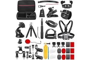 NEEWER 50 in 1 Action 5 Camera Accessory Kit Compatible with GoPro Hero 13 12 11 DJI OSMO 4 3 2 Insta360 X4 X3 SJCAM AKASO Vi