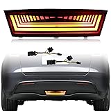 PGTOPONE Smoked LED Rear Bumper Reflectors Fog