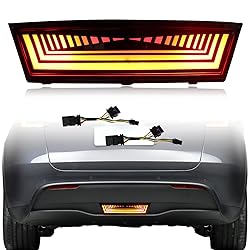 PGTOPONE Smoked LED Rear Bumper Reflectors Fog