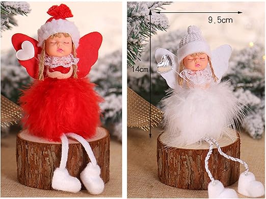Download Amazon Com Pgyfis Christmas Decoration 2 Pieces Angel Feather Doll Pendant Tree Hanging Ornaments Christmas Crafts Elves Decorations Angel Feather Kitchen Dining PSD Mockup Templates