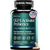 GLP-1 Supplement with Akkermansia &amp; Berberine for Weight Loss &amp; Gut Health | 11-in-1 probiotic blend with EGCG, Gymnema, Resveratrol &amp; prebiotic inulin for digestion, gut health &amp; antioxidant support