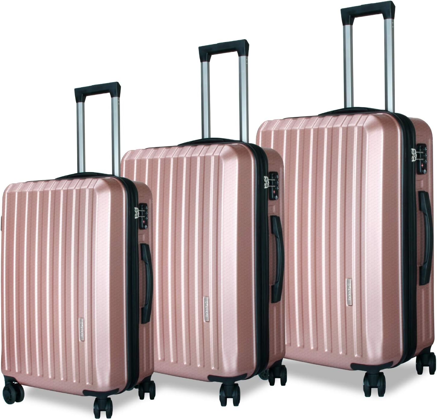 DFAVORS 3 Pcs Hardshell Luggage Set ABS+PC Lightweight Expandable Spinner Suitcase with TSA Lock (20”/24”/28”)