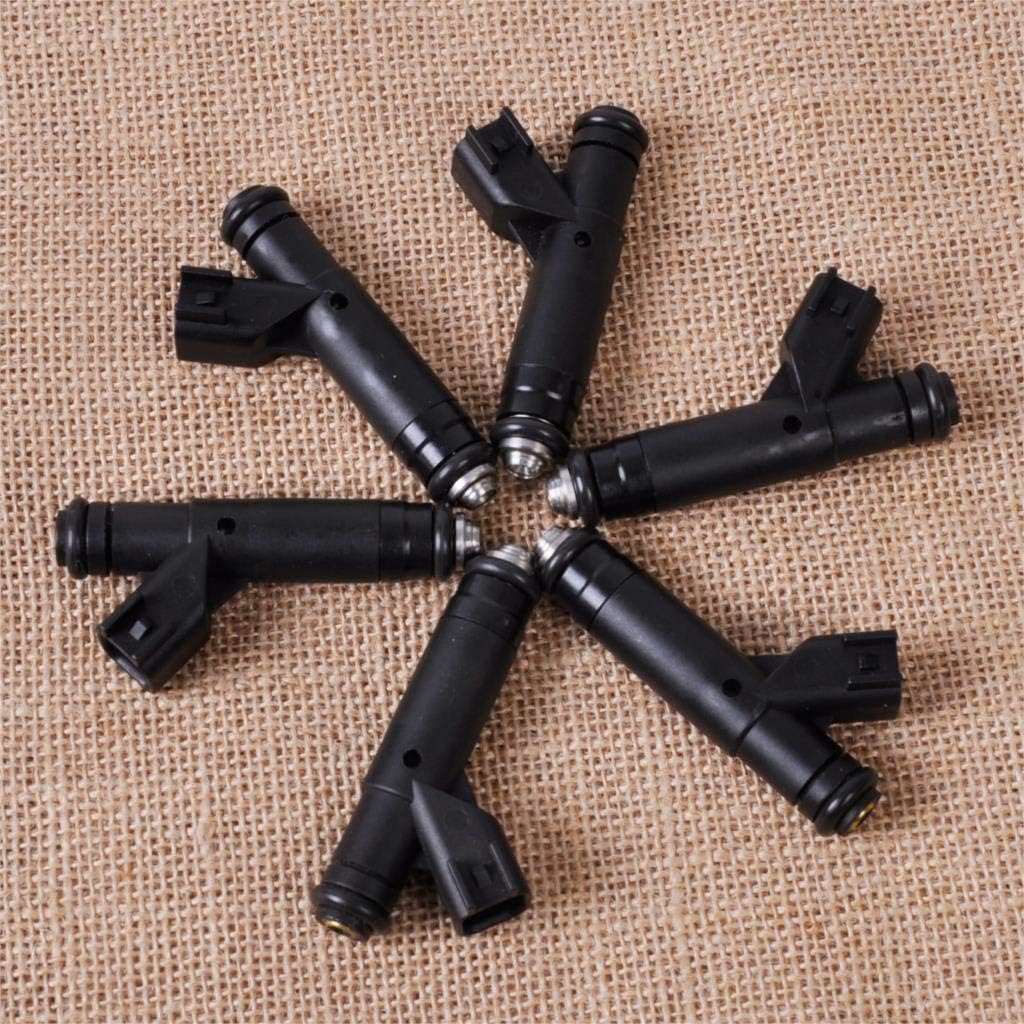 6x Fuel Injector 4 Hole Nozzle for Jeep Cherokee XJ Wrangler TJ Flow Matched 4.0L 1997 1998 1999 2000 2001 2002 2003 2004