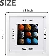 EGOFINE 10x10 White Photo Frame Set of 4 Solid Wood with Acrylic Glass view 6
