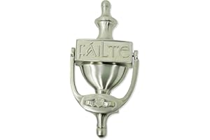 Exclusively Irish Claddagh Door Knocker for Front Door Celtic Brass Knocker Gift for Home 8'' (Satin Nickel)