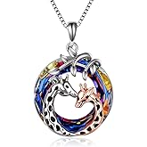 AOBOCO Christmas Jewelry Gifts for Her Mother Daughter Girlfriend Necklace