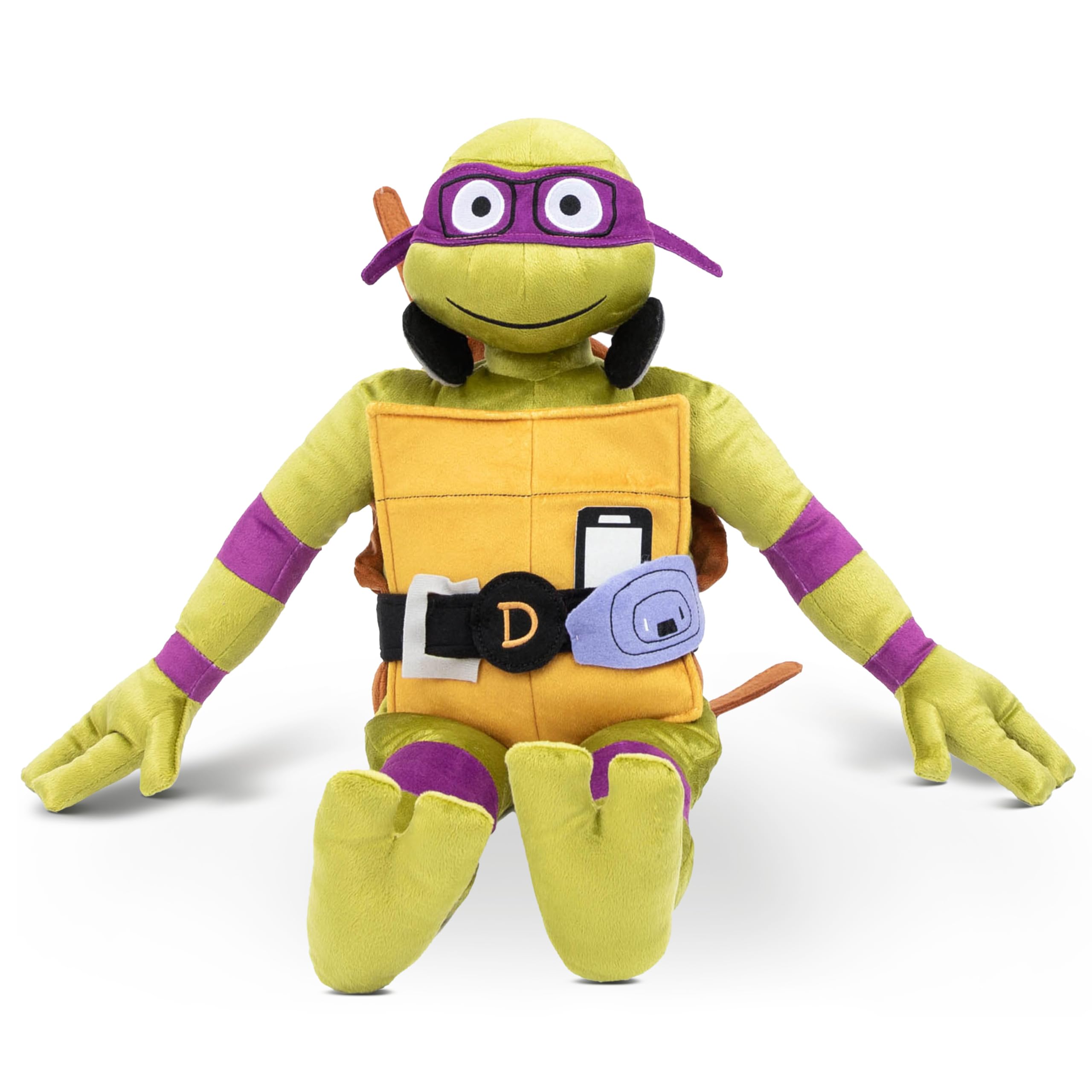 Jay Franco Nickelodeon Teenage Mutant Ninja Turtles Donatello Plush Pillow Buddy - Super Soft Stuffed Character Pillow - Polyester Microfiber, 26 Inches