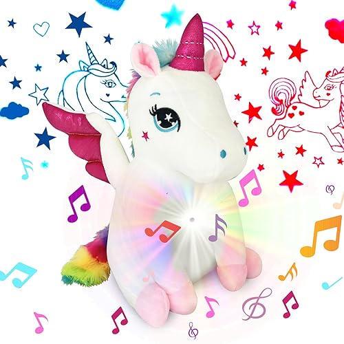 Unicorn Light Up Cutie, Musical Stuffed Animal Night Light